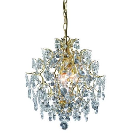 Złoty żyrandol kryształowy lampa zwis Rosendal 40cm do wnętrz stylowych glamur w stylu klasycznym i nowoczesnym