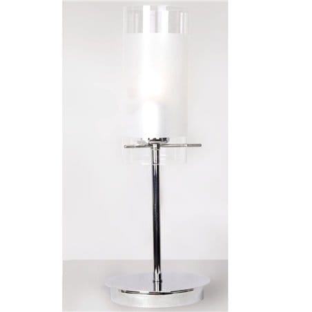 Lampa stołowa Blend chromowana podstawa ze szklanym kloszem 