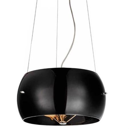 Lampa wisząca Cosmo czarny szklany okrągły klosz z 3 żarówkami do salonu sypialni kuchni jadalni