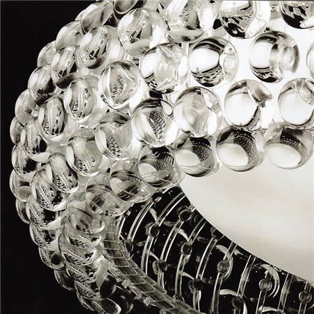 Plafon Acrylio 50cm okrągły nowoczesny designerski klosz bezbarwne akrylowe kulki