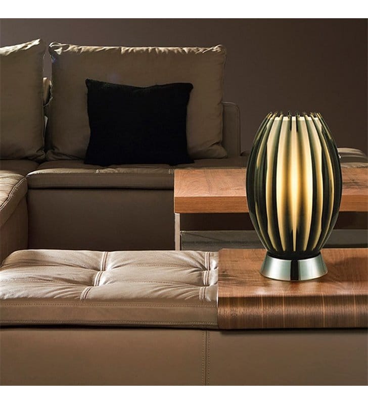 Lampa stołowa Elba brązowa nowoczesna