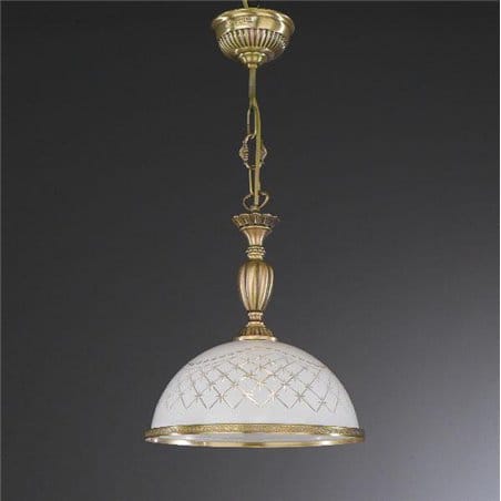 Lampa wisząca Topaz1 Mosiądz okrągła 28cm stylowa klasyczna do kuchni salonu jadalni sypialni