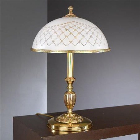 Nocna lampa włoska Topaz1 Złoto szkło zdobione