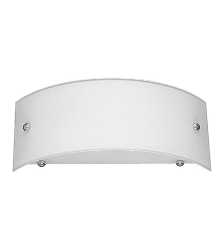 Kinkiet Velvet szklany 29cm podłużny biały mat - DOSTĘPNY OD RĘKI