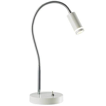 Lampa biurkowa biała giętka Glitch LED- DOSTĘPNA OD RĘKI
