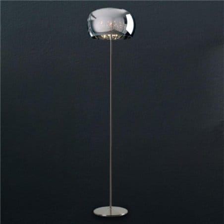 Lampa podłogowa Crystal szklany klosz od wewnątrz podłużne kryształy do salonu jadalni sypialni Zuma Line - OD RĘKI