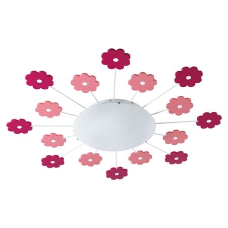 Lampa sufitowa Viki1 z różowymi kwiatuszkami