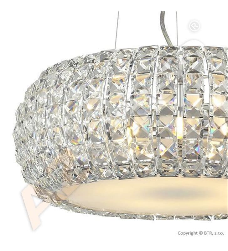 Lampa wisząca Sophia kryształowa okrągła do salonu sypialni jadalni nad stół
