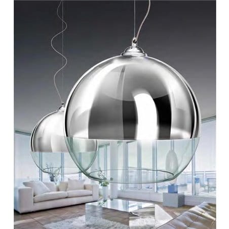 Lampa wisząca Silver Ball 25 szklana kula do sypialni salonu jadalni nad stół wyspę kuchenną