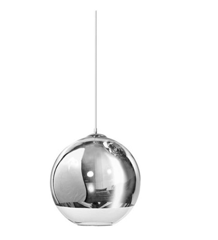 Lampa wisząca Silver Ball 25 szklana kula do sypialni salonu jadalni nad stół wyspę kuchenną