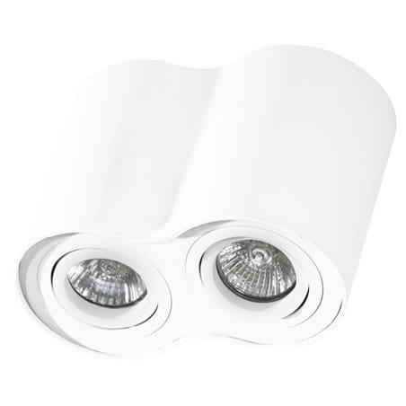 Lampa sufitowa Bross podwójna downlight biała