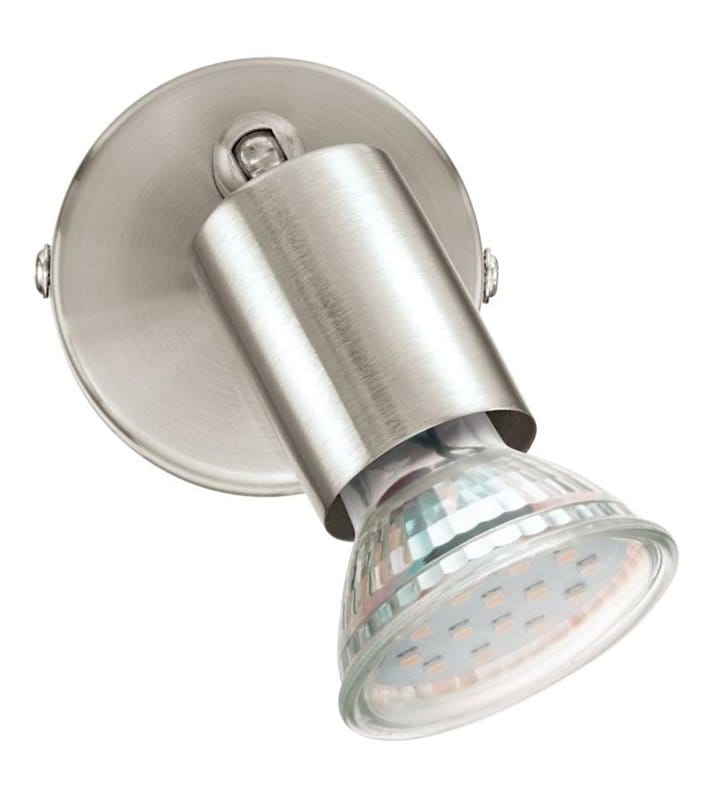 Lampa ścienno sufitowa Buzz-LED nikiel satyna żarówka GU10 bez klosza metal