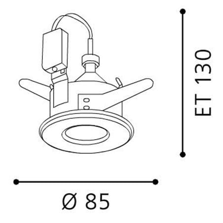 Oprawa punktowa do łazienki Igoa biała okrągła IP44