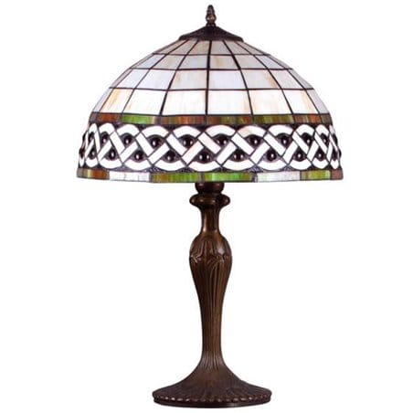 Lampa stołowa nocna Tiffany witrażowa klasyczna elegancka na komodę stolik nocny