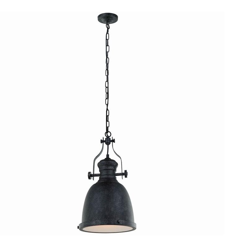 Lampa wisząca Beltramo czarna w stylu loftowym industrialnym