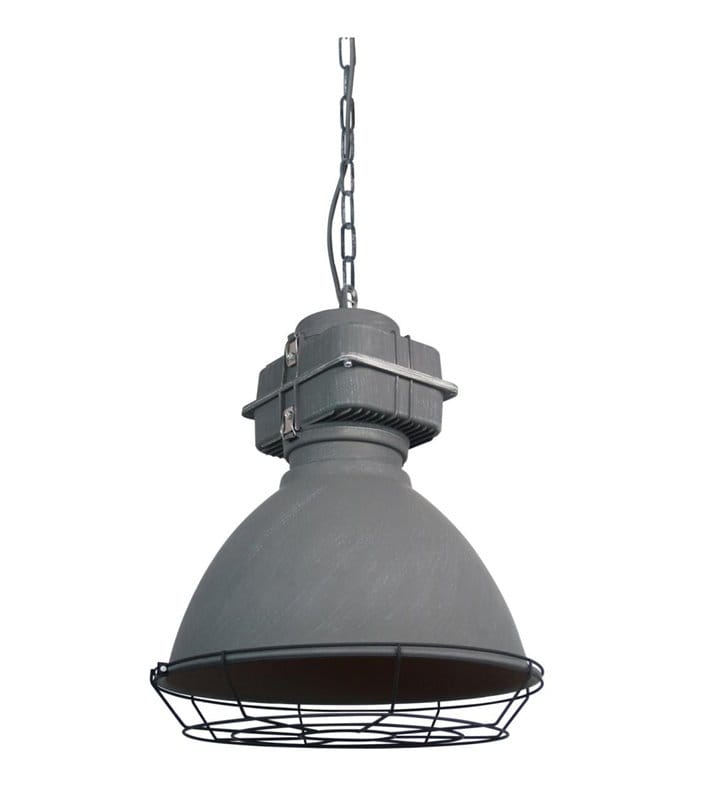 Lampa wisząca Boston metalowa w stylu industrialnym loftowym do nowoczesnego wnętrza kolor beton