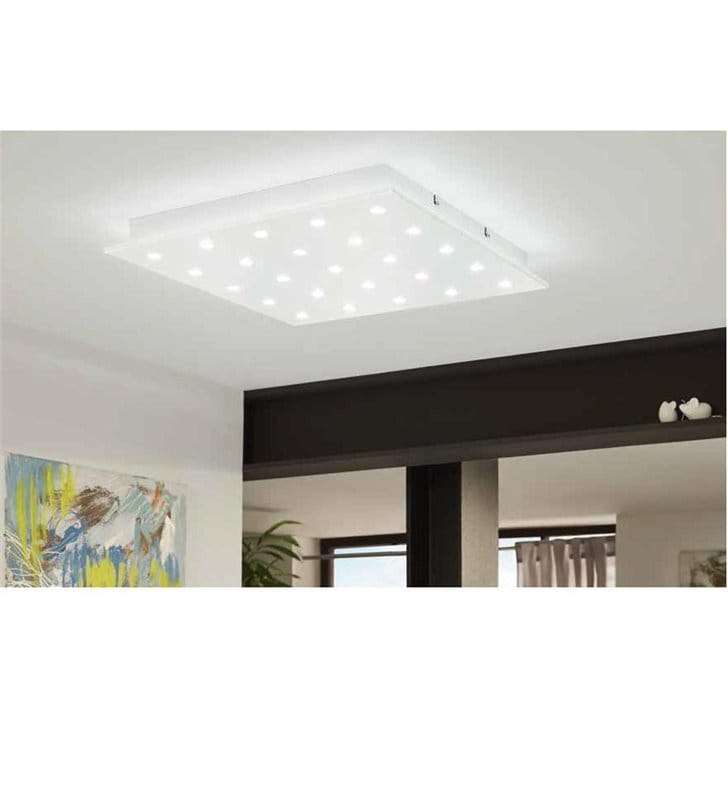 Plafon Vezeno 370 kwadratowy biały nowoczesny LED do salonu holu przedpokoju