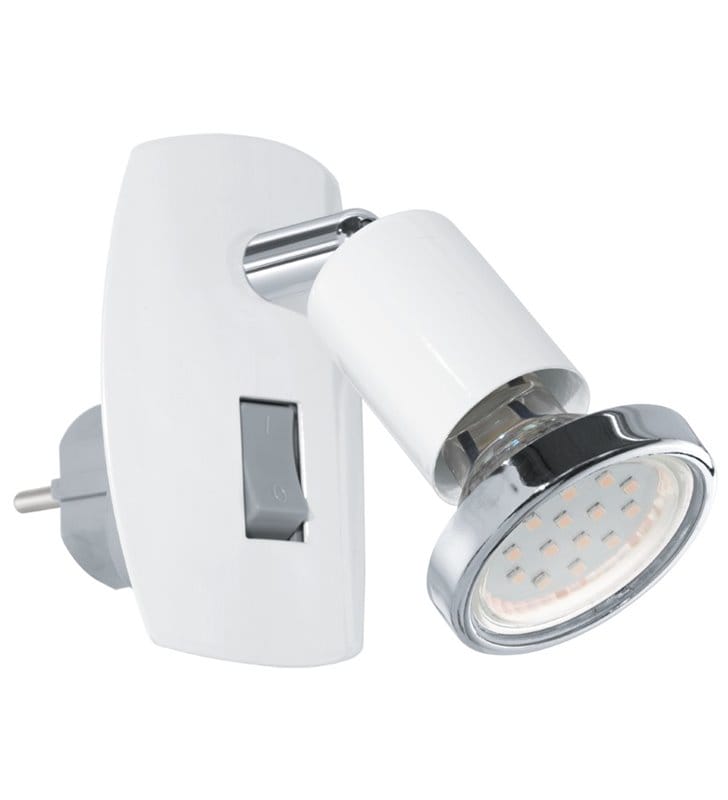Lampa kinkiet z wtyczką wpinana do gniazdka biała Mini(4)