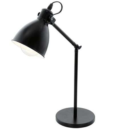Lampa stołowa biurkowa Priddy czarna metalowa łamana styl vintage