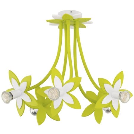 Flowers Green lampa sufitowa zielona kwiatki do pokoju dziewczynki