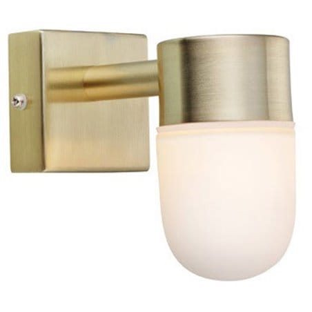 Ścienna lampa łazienkowa Menton IP44 mosiądz szczotkowany