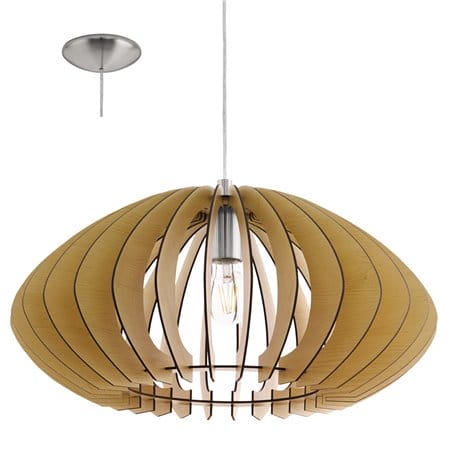 Cossano2 lampa wisząca wykonana z drewnianych paneli w kolorze klonu - DOSTĘPNA OD RĘKI
