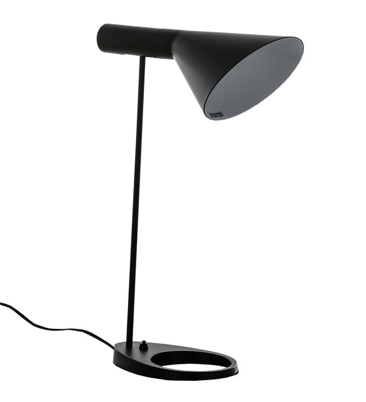 Czarna nowoczesna lampa stołowa Volta