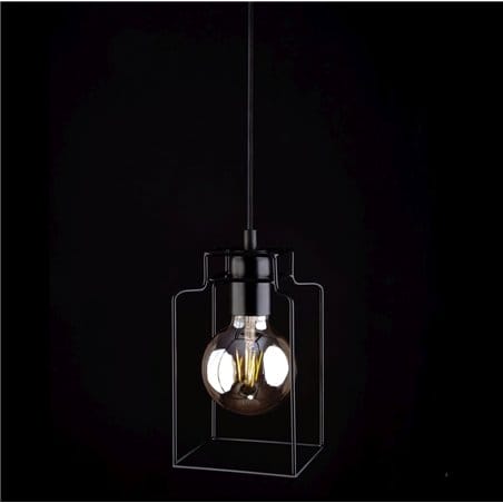 Lampa wisząca Fiord minimalistyczna nowoczesna klosz czarny z drutu