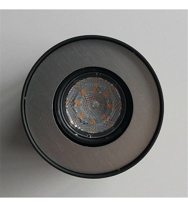 Lampa sufitowa typu downlight Tamzo czarna natynkowa wbudowane diody LED