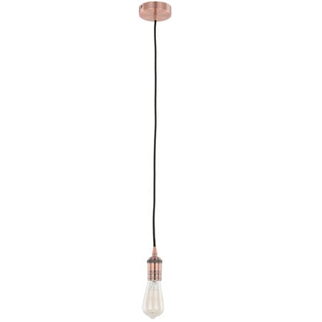 Minimalistyczna lampa wisząca Atrium w kolorze miedzi kabel do dekoracyjnej żarówki