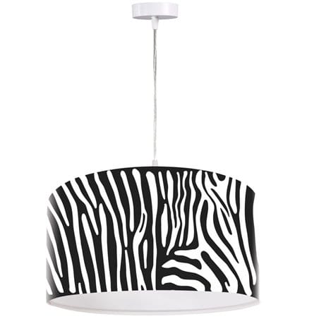 Biało czarna lampa wisząca Zebra