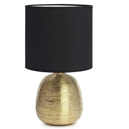 Czarno złota lampa stołowa Oscar na komodę stolik nocny do salonu sypialni jadalni