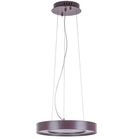 Brązowa LEDowa lampa wisząca Karpo styl nowoczesny średnica 40cm