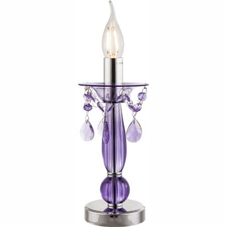 Fioletowa lampka stołowa z akrylu Cuimbra - DOSTĘPNA OD RĘKI