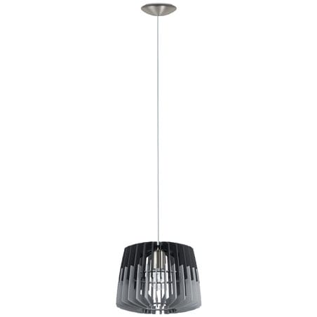 Lampa wisząca Artana z szaro-czarnym abażurem do holu sypialni jadalni kuchni lub salonu