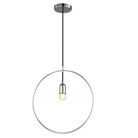 Lampa wisząca Krug Chrom metalowa minimalistyczna obręcz średnica 40cm
