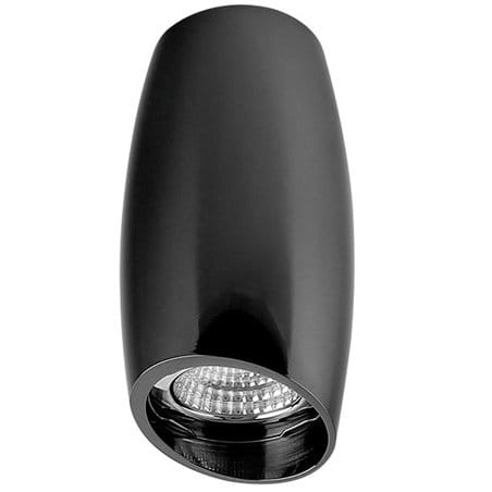 Czarna nowoczesna nieruchoma lampa typu downlight Vasko