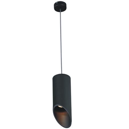 Lampa wisząca Alu II Black czarna asymetryczny skośny klosz nowoczesna styl techniczny - DOSTĘPNA OD RĘKI