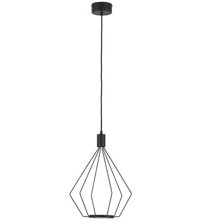 Czarna druciana lampa wisząca Cados LED styl nowoczesny industrialny minimalistyczny