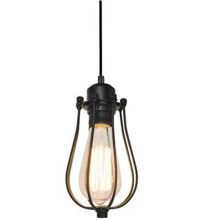 Lampa wisząca Horta czarna metalowa widoczna żarówka styl nowoczesny loftowy industrialny