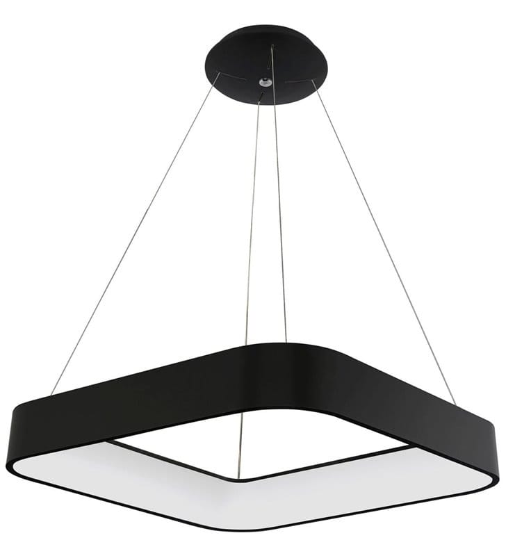 Luigi czarna kwadratowa nowoczesna LEDowa lampa wisząca wewnętrzna do salonu kuchni jadalni sypialni
