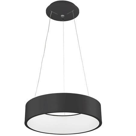Czarna nowoczesna wisząca lampa LED Chiara obręcz
