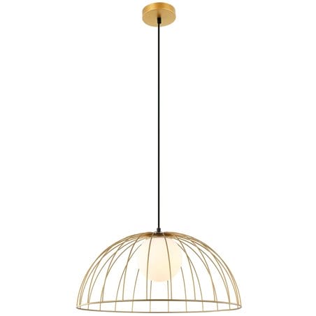 Złota 50cm lampa wisząca Louis ze szklanym kloszem do jadalni nad stół do salonu sypialni kuchni