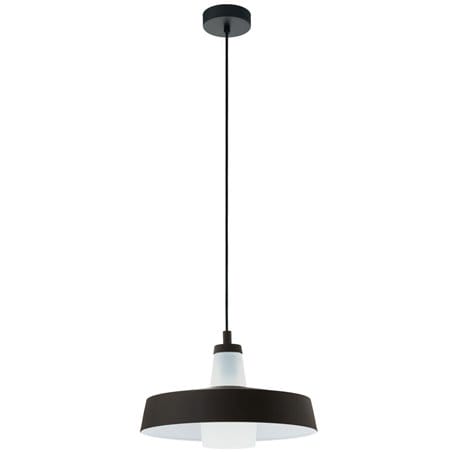 Lampa typu zwis Tabanera czarna z białym kloszem ze szkła styl nowoczesny do salonu sypialni jadalni kuchni