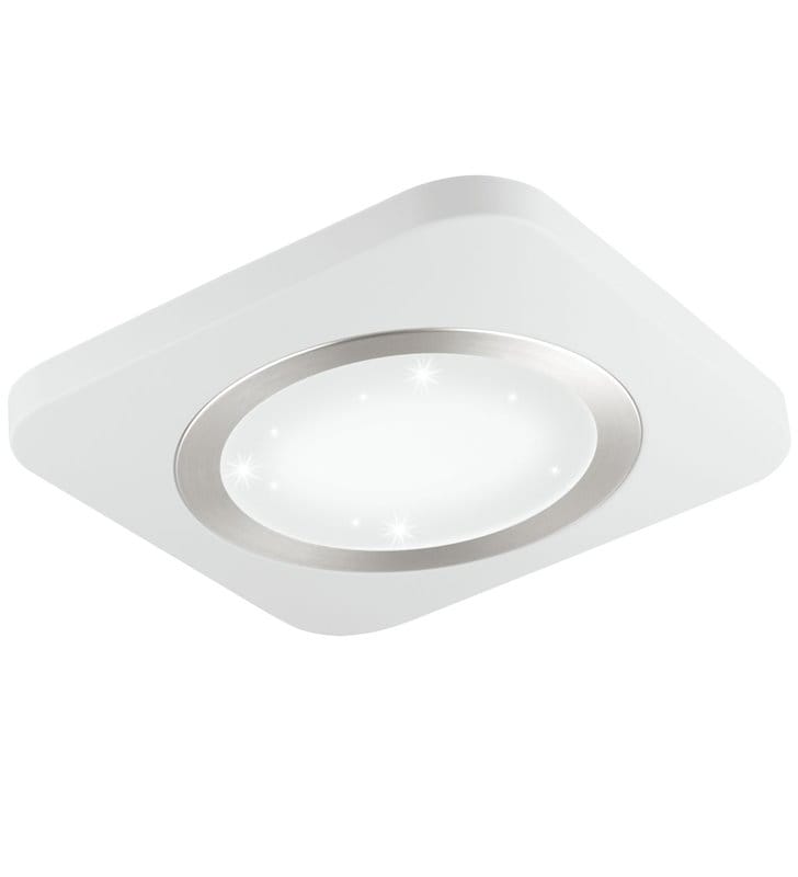 Plafon Puyo-S LED 40cm biały kwadratowy efekt kryształowego blasku po zapaleniu