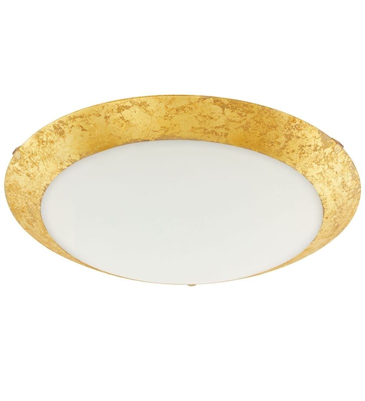 Plafon Montenovo LED złoty szklany okrągły 39cm