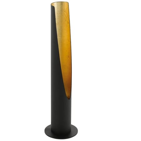 Lampa stołowa Barbotto czarno złota metalowa tuba nowoczesna
