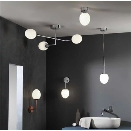 Potrójna lampa sufitowa do łazienki żyrandol łazienkowy Kiwi chrom polerowany IP44 LED