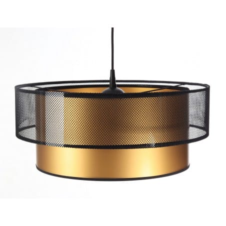 Lampa wisząca Setubal 50cm okrągła czarno złota do salonu sypialni jadalni
