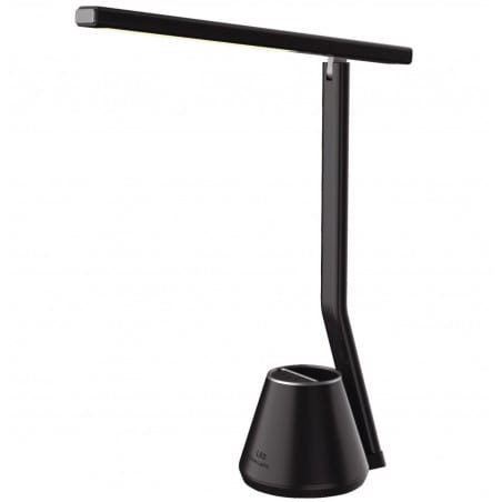 Lampa biurkowa Kiki czarna z pojemnikiem na przybory barwa światła 3000-6300K